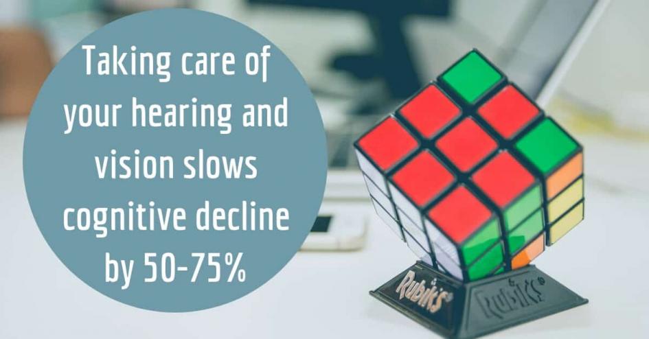Taking care of your hearing and vision slows cognitive decline by 50-75%