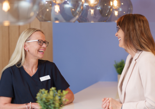 Conversation with receptionist at House of Hearing Alderley Edge.