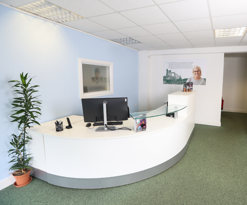 Stoke interior reception desk Clinic gallery image
