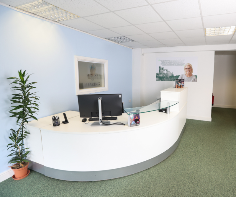 Stoke interior reception desk Clinic gallery image